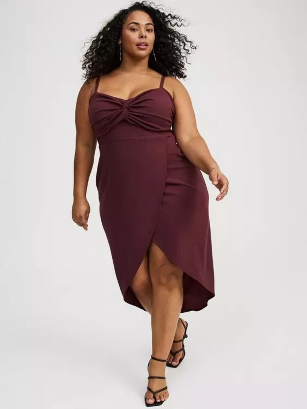 TORRID Twist-Front Cut-Out Midi Dress
